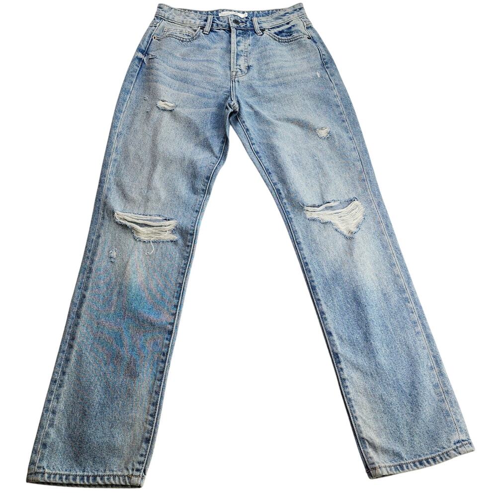 12th Tribe Light Blue Straight Leg Jeans